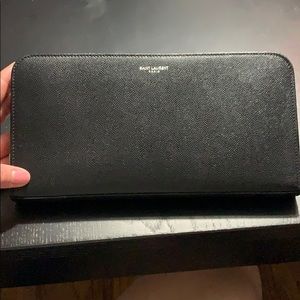 Saint Laurent Black Leather Wallet
